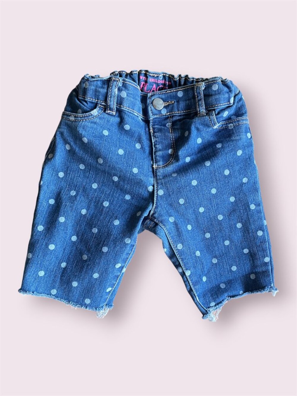 Children's Place Blue Denim Polka Dot Shorts Girls 5T
